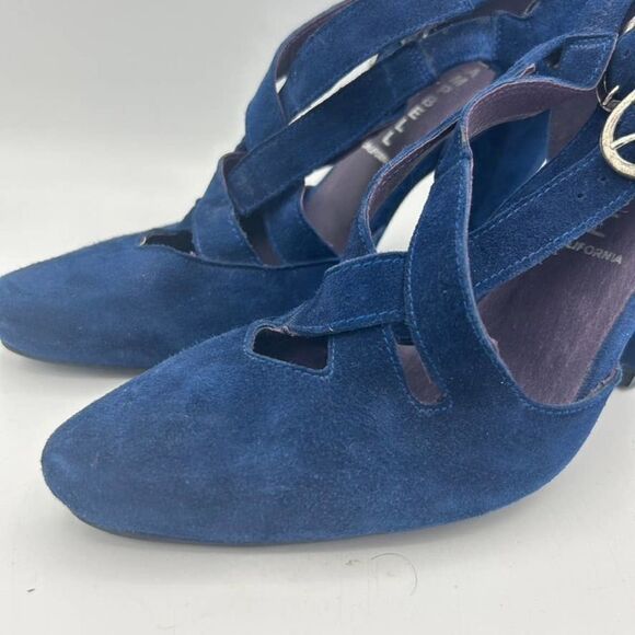 Jeffrey Campbell 37 US‎ Size 6.5 Pointed Toe Pumps 4" Suede Heels Blue - Picture 2 of 11